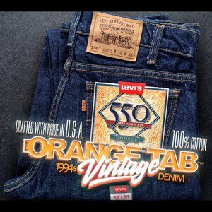 VINTAGE 1994 Made in U.S.A. LEVI'S® 550™ ORANGE TAB™ Tapered Jeans — W32 L34